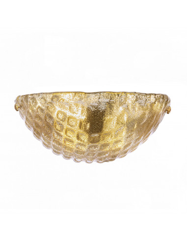 Perla Oro - Applique in cristallo graniglia di Murano