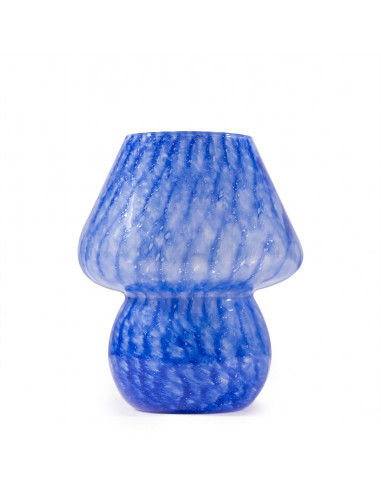 Blue mushroom lamp model epigeo vintage murano glass - small