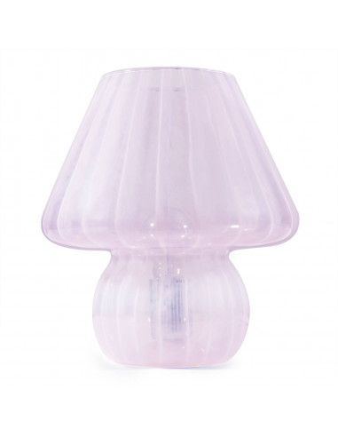 Pink mushroom lamp model epigeo vintage murano glass