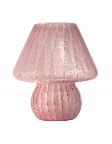 Vintage Pink Murano Mushroom Lamp