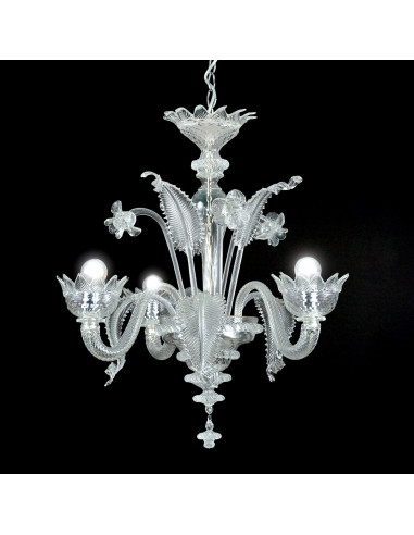 lampadario classico in vetro di Murano modello Casanova