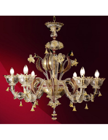 lampadario classico in vetro di murano Visconti
