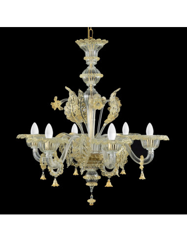 Classic Murano glass chandelier model Gran Canal Lux - Gold