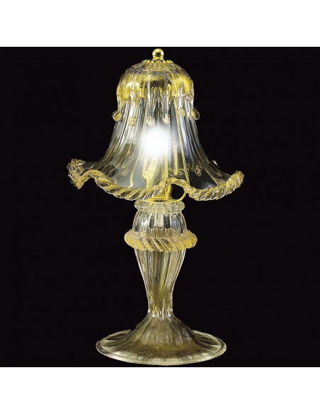 Murano glass lamp with gold crystal model Ninfa Murano glass lamp with gold crystal model Ninfa