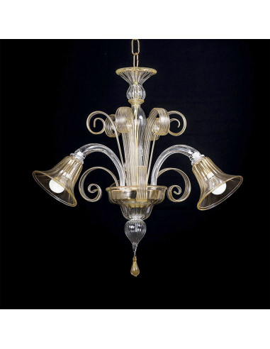 Artemis Mignon - micro Venetian chandelier with crystal pastorals