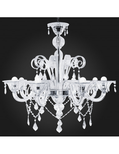 Murano chandelier with strass mod: High Water - Black background