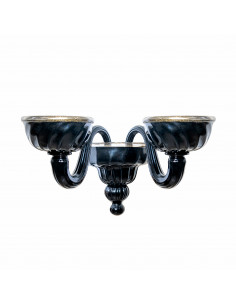 Two-light wall lamp Accademia Black