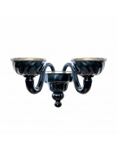 Two-light wall lamp Accademia Black