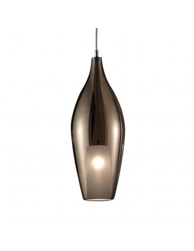 Suspension design Vitrum en verre de Murano fumé gravé à l'acide Suspension design Vitrum en verre de Murano fumé gravé à l'acide