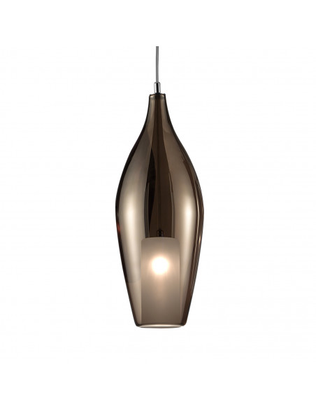 Suspension design Vitrum en verre de Murano fumé gravé à l'acide Suspension design Vitrum en verre de Murano fumé gravé à l'acide