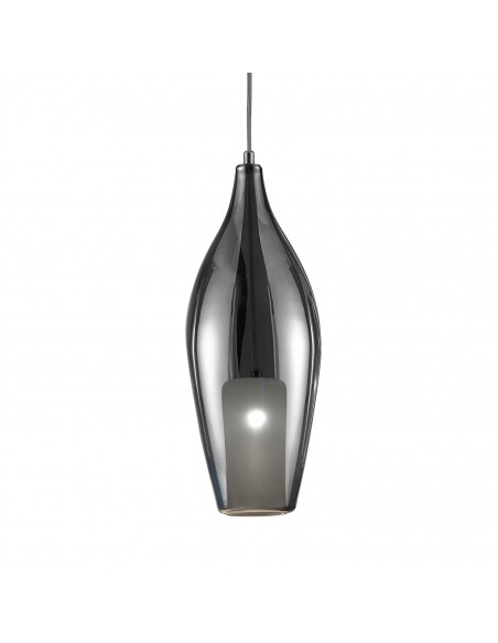 Vitrum design suspension in chrome-colored murano glass Vitrum design suspension in chrome-colored murano glass