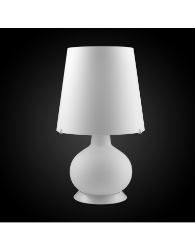 Albus lampada da tavolo di design moderno in vetro di murano bianco su sfondo nero Albus lampada da tavolo di design moderno in vetro di murano bianco su sfondo nero
