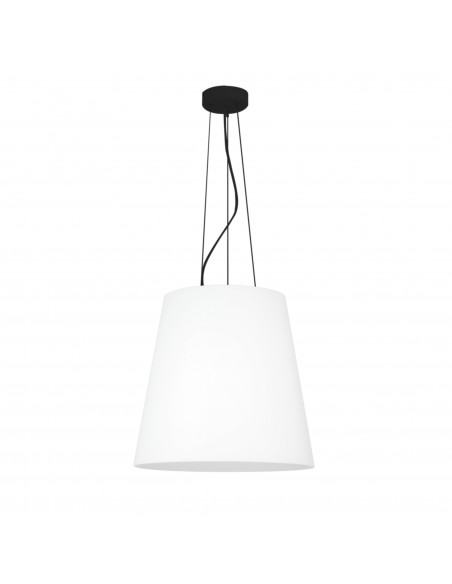 Albus sospensione design in vetro murano bianco satinato cavi neri