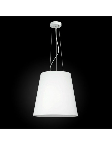 Albus sospensione design in vetro murano bianco satinato cavi bianchi