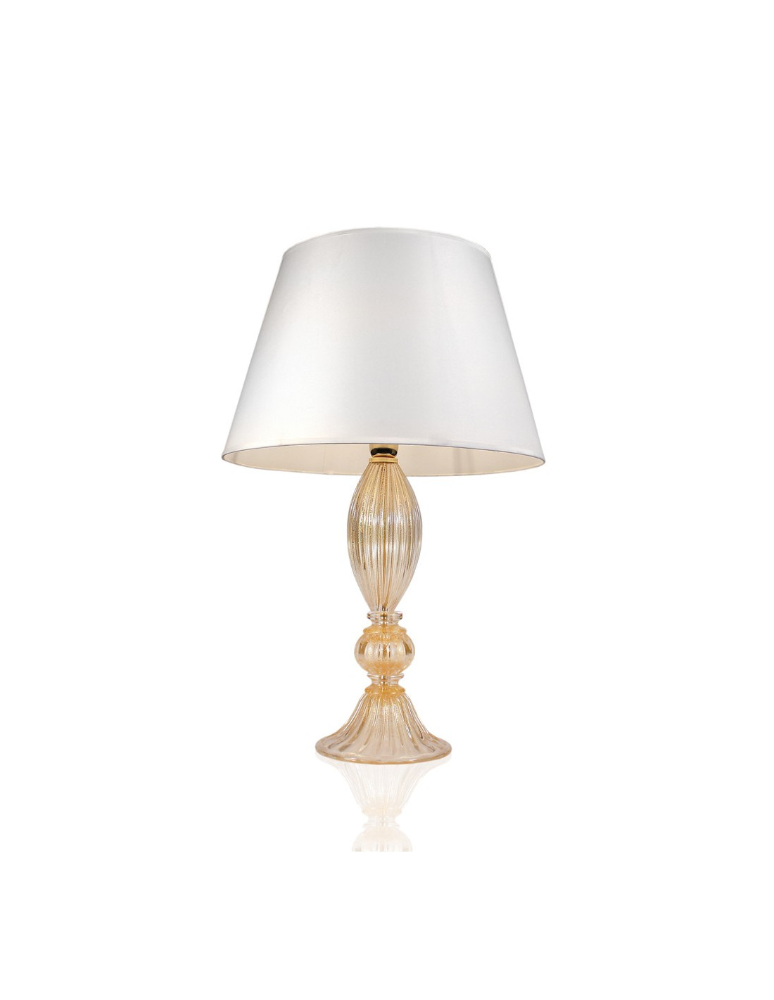 Angelica - Lampada da tavolo con paralume in vetro di Murano e oro 24k