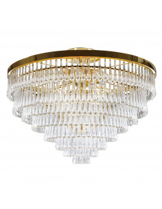 Luxury chandelier in Murano crystal clubs and gold