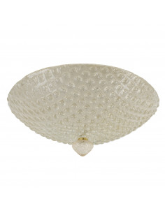 Plafoniera colorata in vetro di Murano modello perla colore ambra chiaro