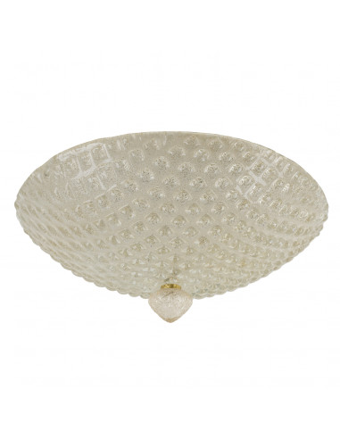 Colored ceiling lamp in Murano glass, pearl model, light amber color
