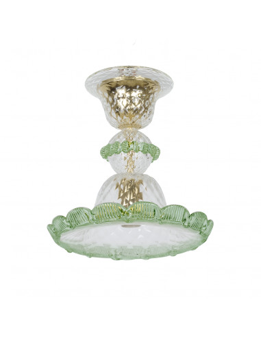 Punto luce in vetro di Murano modello gran canal lux spot cristallo verde