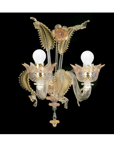 Muranese oro - Applique da parete in vetro di Murano con oro 24k