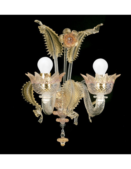 Muranese oro - Applique da parete in vetro di Murano con oro 24k Muranese oro - Applique da parete in vetro di Murano con oro 24k