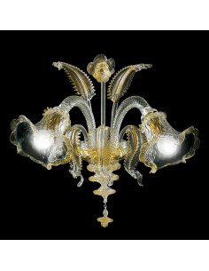 Ca' Venier oro - Applique classica Veneziana in vetro di Murano e oro 24k