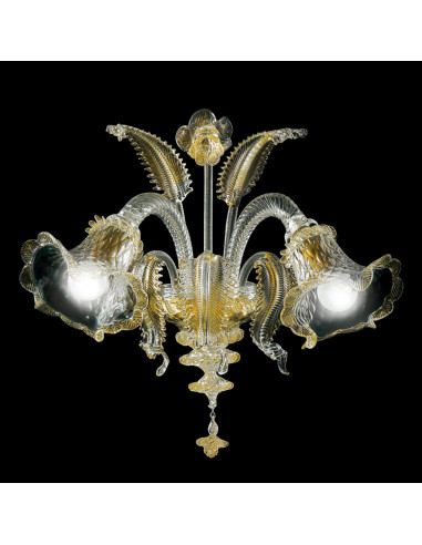 Ca' Venier oro - Applique classica Veneziana in vetro di Murano e oro 24k