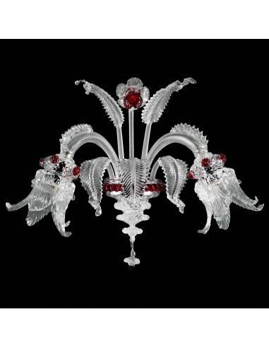 De Rore - Applique in cristallo di Murano e rubino rosso