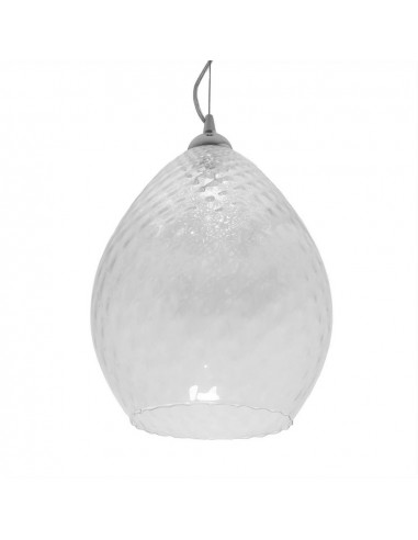 Modern suspension lamp in Murano Crystal Clear Balloton glass