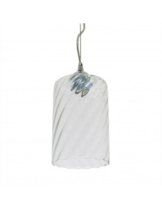Lampe de suspension moderne avec cylindre de verre Murano Crystal Rigadin