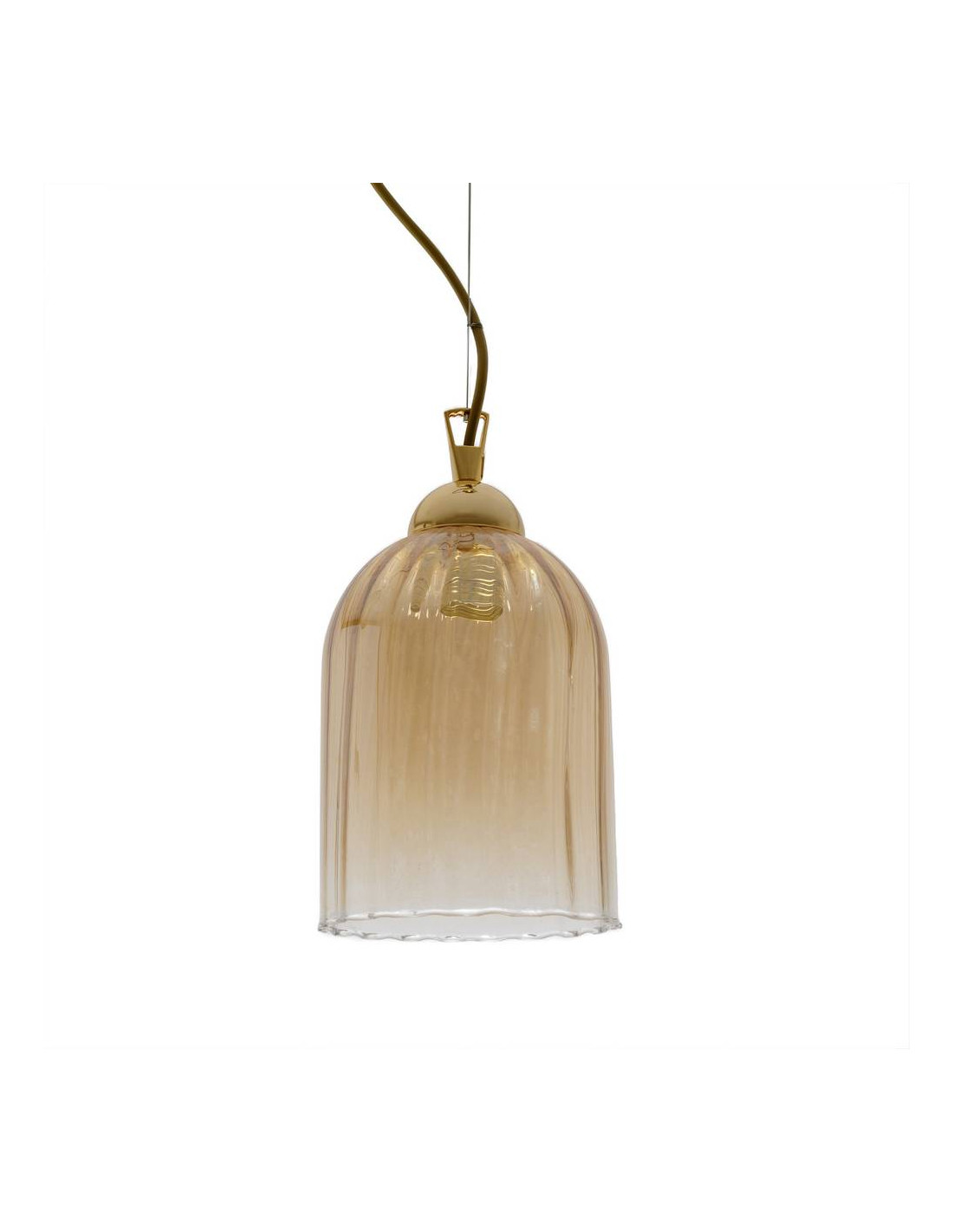 Volta Amber Murano glass modern suspension Cristalleria Murano