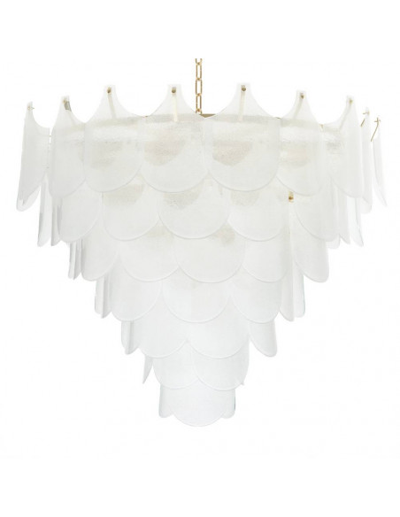 Lustre moderne en verre de Murano Bouclier en verre Koi Imperial