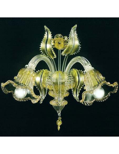 applique in murano glass ninfa model gold applique in murano glass ninfa model gold