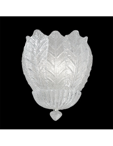 Applique classica con foglie graniglia in cristallo di murano vetro veneziano