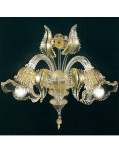 applique di murano modello ninfa oro