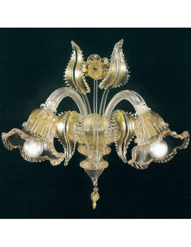 applique in murano glass ninfa model gold