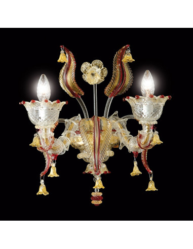 applique classica in vetro di Murano modello Visconti