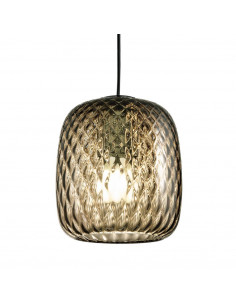 lampada a sospensione in vetro di murano balloton moderna fumè