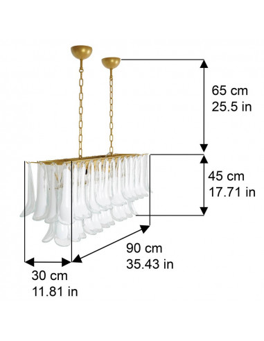 Dalie - Lustre insulaire moderne avec...