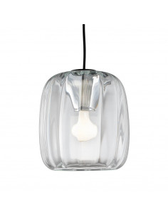 Lampe à suspension moderne en verre de Murano Rigadin