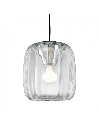 lampada a sospensione in vetro di murano rigadin moderna cristallo