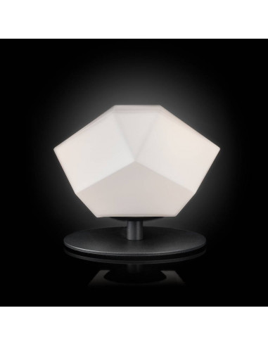 Modern geometric lampshade in white Murano glass