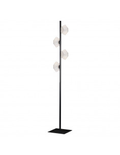 modern geometric floor lamp in white Murano glass