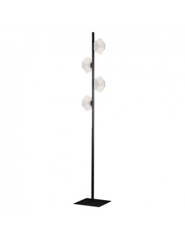 modern geometric floor lamp in white Murano glass