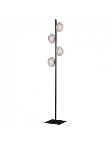 modern geometric floor lamp in gray Murano glass