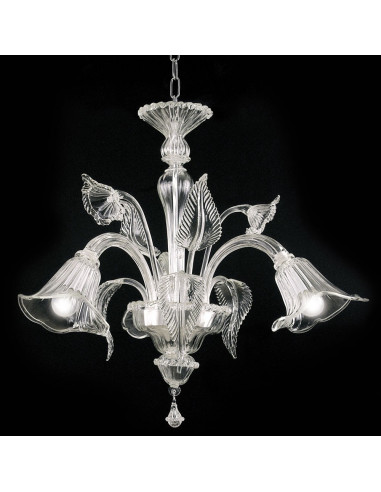 Classic Murano glass chandelier Tiziano model