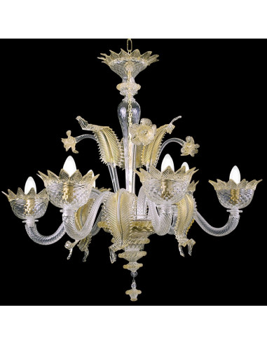 lampadario classico in vetro di Murano modello Casanova