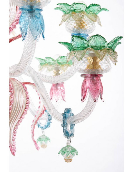 Casinò lampadario in vetro di murano dettaglio Casinò lampadario in vetro di murano dettaglio