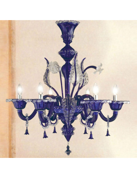 lustre classique murano modèle grand canal lux coloré