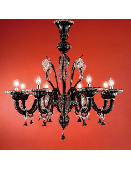 lustre classique murano modèle grand canal lux coloré